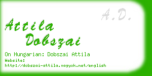 attila dobszai business card